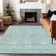 Premium Machine Washable Prisco Turquoise Rug