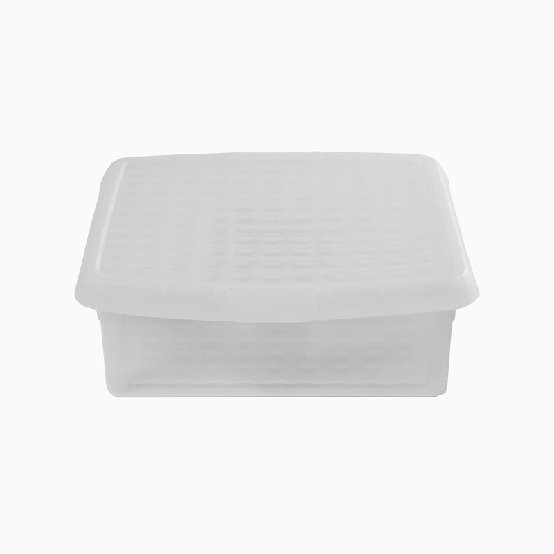Wham Clip Square Plastic Storage Boxes with Secure Clip Lock Lids Clear/Clear/Clear