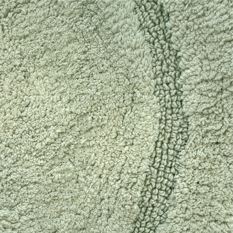 Polygala Cotton Round Bath Mat, Sage Green