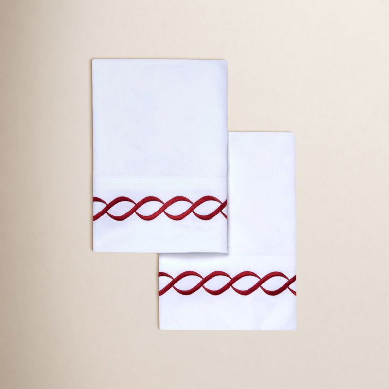Taie d'oreiller Dimas, Taie d’oreiller standard, Blanc / Gris