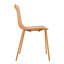 Ensemble de 4 chaises à motif de blocs de couleurs à rayures intérieures / extérieures modernes et pieds en métal robustes