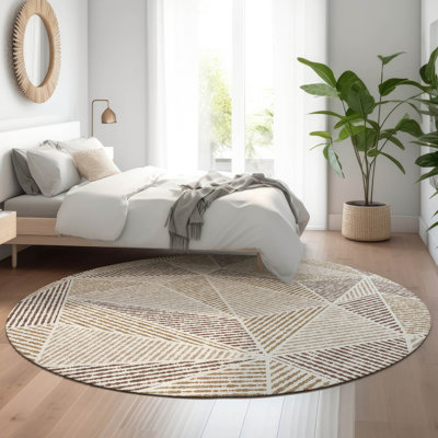 Premium Machine Washable Cerrito Brown Rug