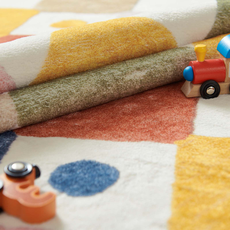 Colorful Diamond for Kids Washable Non-slip Rug, Runner 2' x 6', Argyle Circus