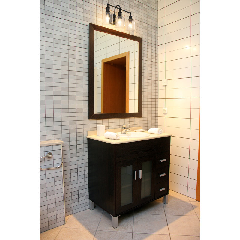 Gearld 3-Light Dimmable Vanity Light, Matte Black