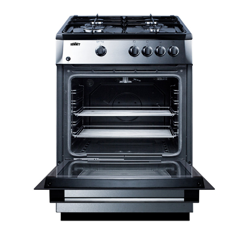Summit Appliance 24" 2.55 Cubic Feet Natural Gas Slide-In Range
