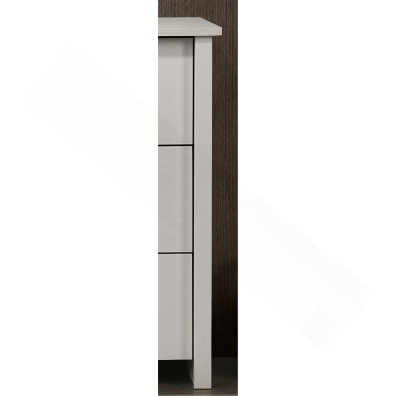 Commode 6 tiroirs avec poignées, Blanc