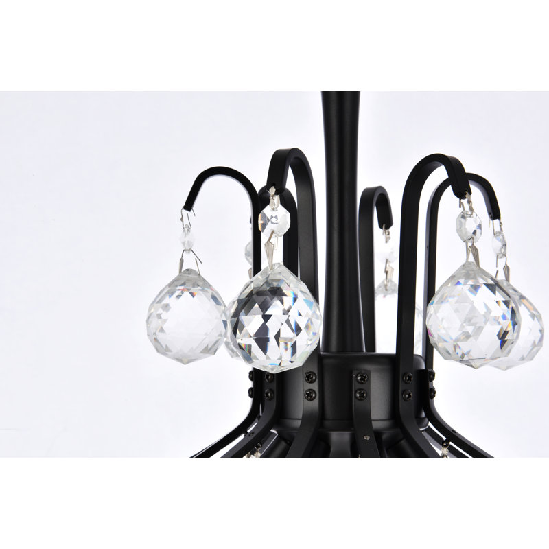 Stoller 6 - Light Dimmable Geometric Chandelier, Black