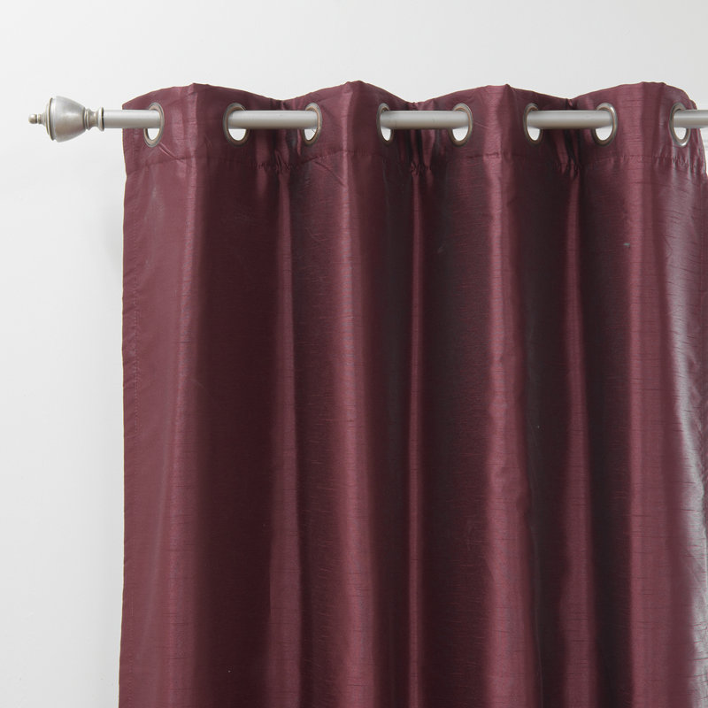 Julianni Blackout Curtain Pair, Burgundy, 52" W x  84" H