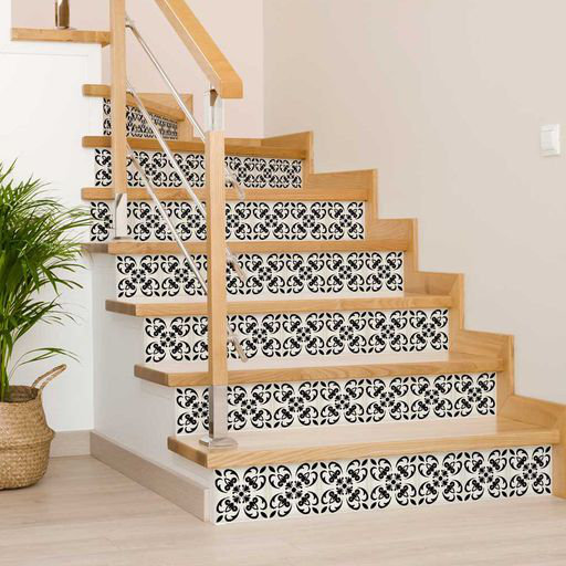 Carreau de terrain auto-adhésif en vinyle l 7 po x L 7 po