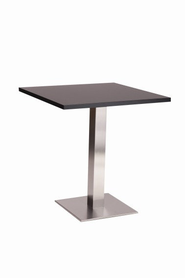 Flood Metal Base Dining Table, Black, H75 x L70 x W70