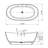 Artificial Stone Solid Surface Freestanding Bathroom Bathtub