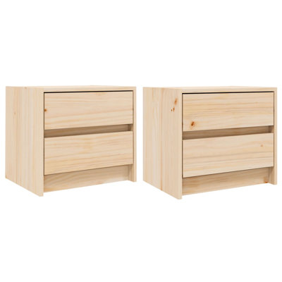 Micko 40cm W Solid Wood Bedside Table