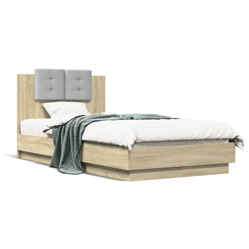 Middleport Bed, Sonoma Oak, UK Small Single - 75 x 190 cm