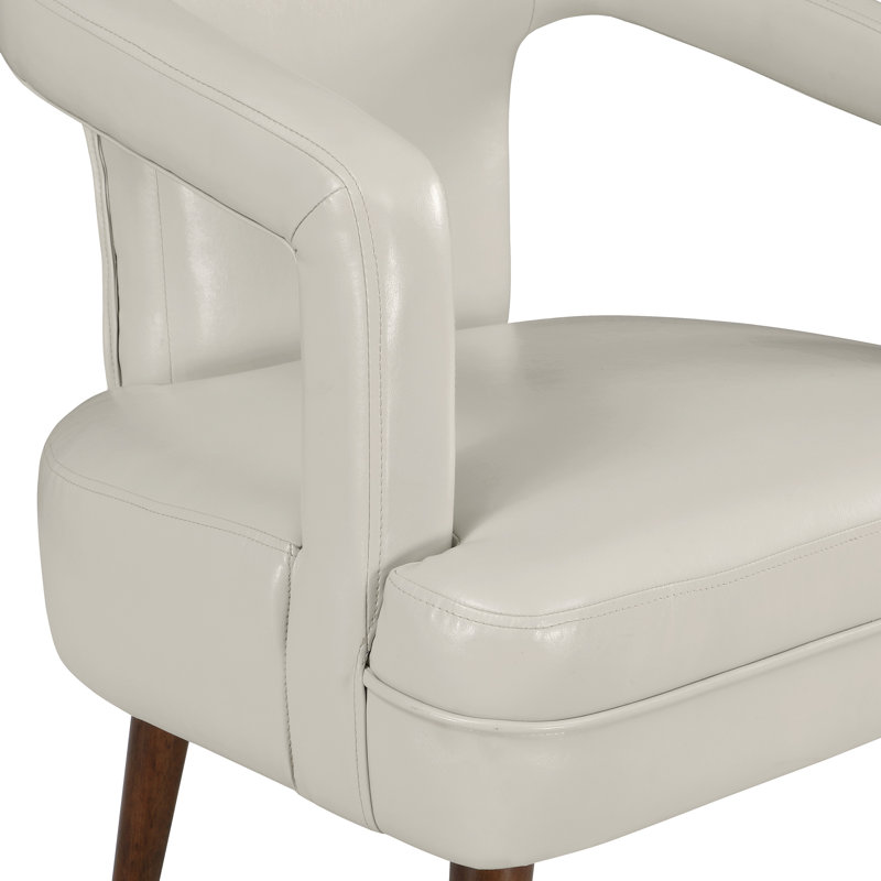 Chaise d'appoint Jetton, Similicuir crème