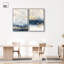 «Gilded Coastal Calm Blue Art», ensemble de 2 impressions sur toile par -896778138-896778140-896778143