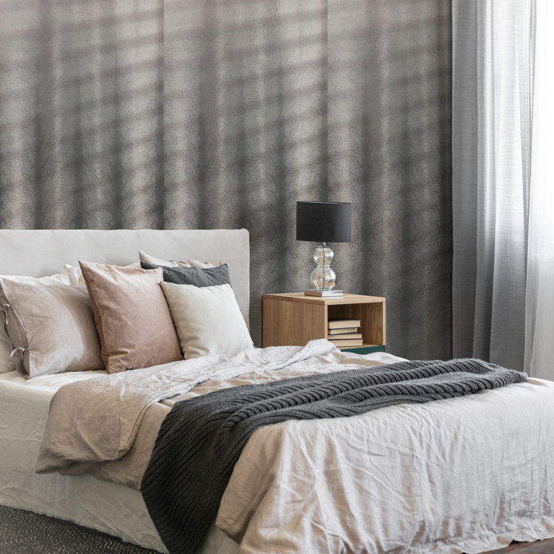 Sublime Fur Textured Wallpaper, Silver