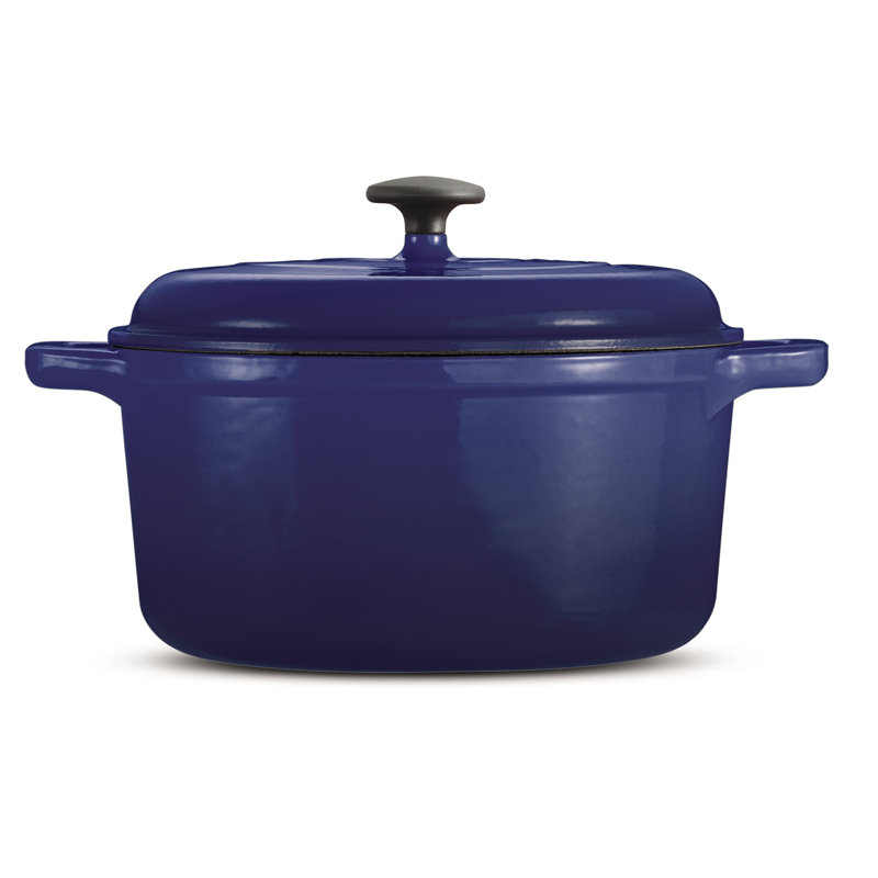 Cocotte ronde couverte - Fonte - S810 - PE - Phen - Style, 6,5 pintes, Bleu