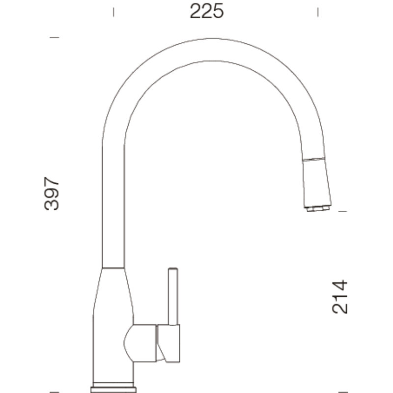 Schock Single Lever Monobloc Tap, Gunmetal