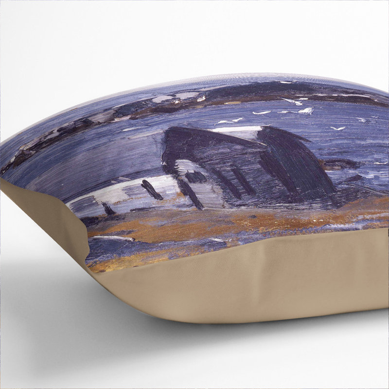 The Gulls, Monhegan Square Throw Cushion, Stone, 55cm H x 55cm W x 20cm D