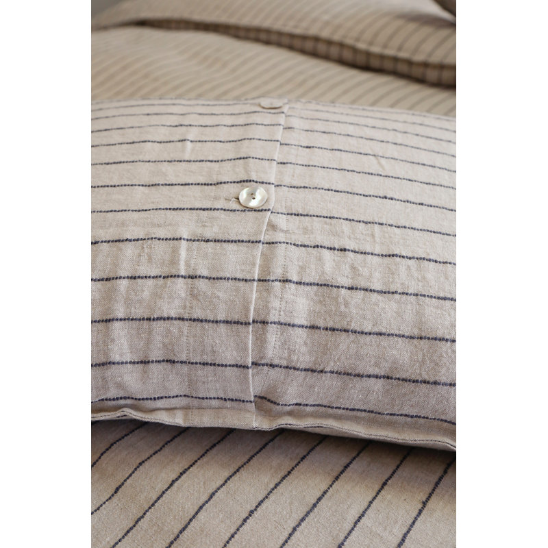 Blake Zipper Sham, King, Flax/Midnight