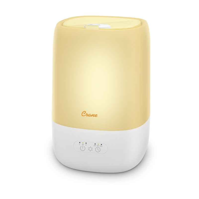 White Top Fill Cool Mist Humidifier with Sleep Support Light