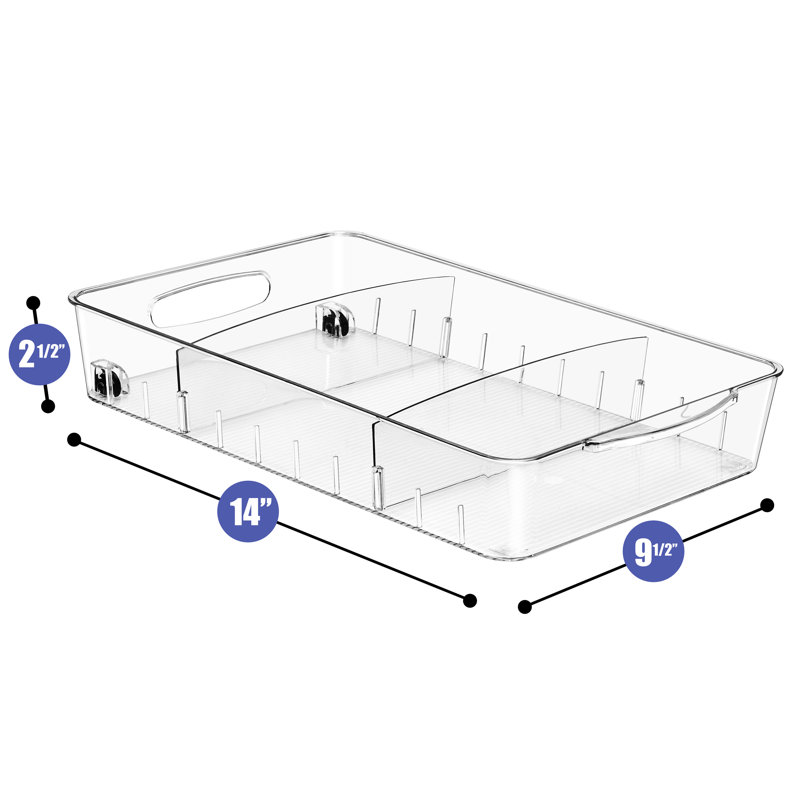 Wide Fridge Organizer on Wheels 2 Pack