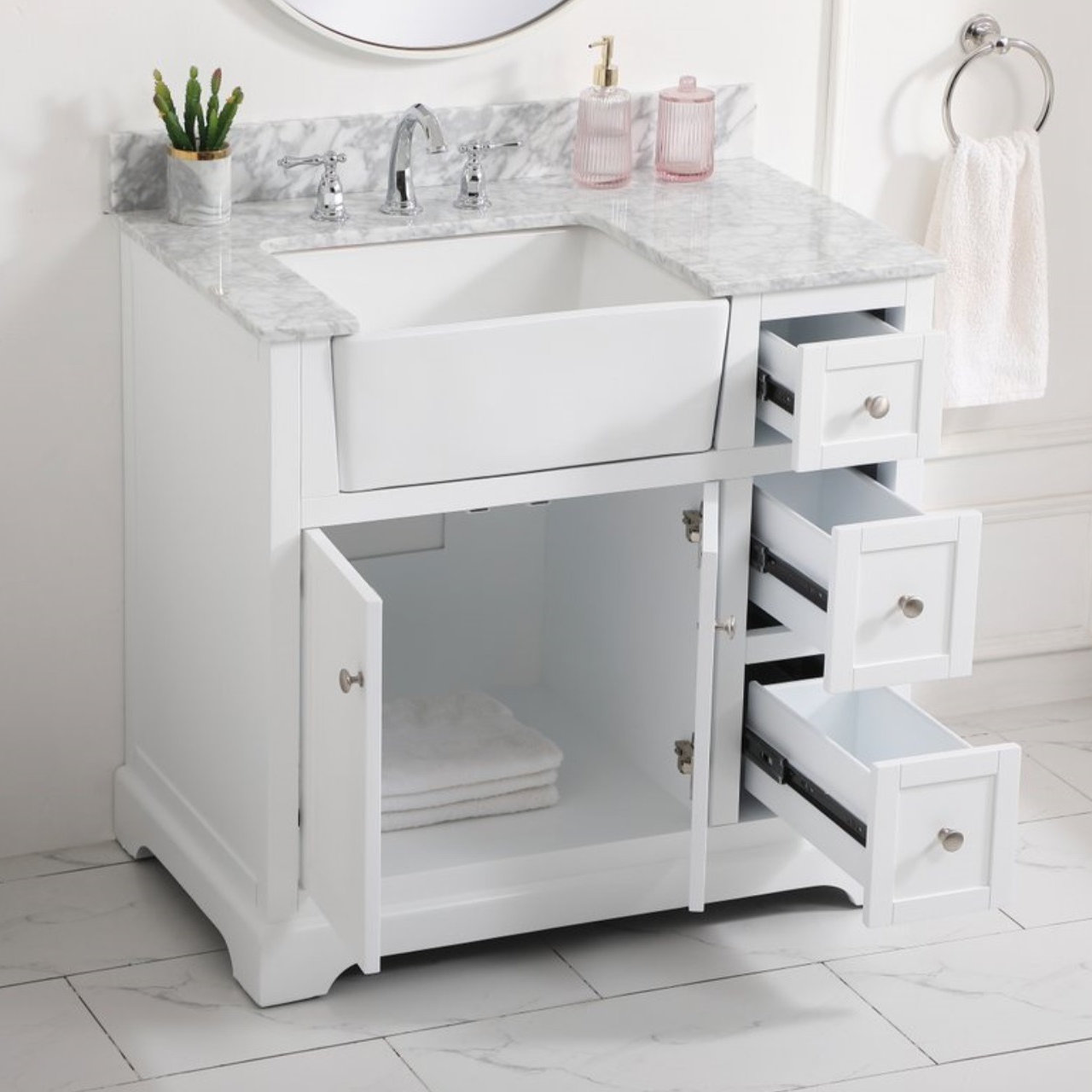 Pardue 36'' Single Bathroom Vanity, White