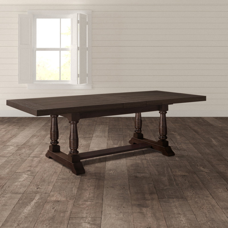 Jabree Extendable Solid Wood Base Dining Table, Espresso