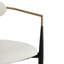 De 2 tabourets de comptoir - Revêtement beige et base en fer noir Bar Duo similicuir