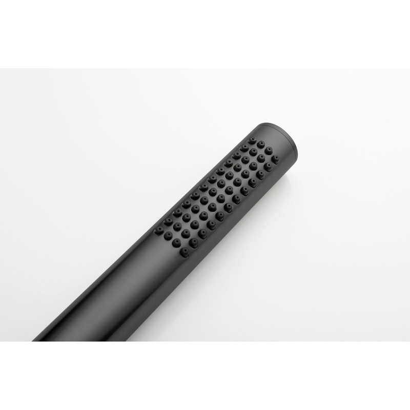Douche à main noire matte avec barre coulissante de 28 pouces et fonctions de jet apaisant à hauteur réglable