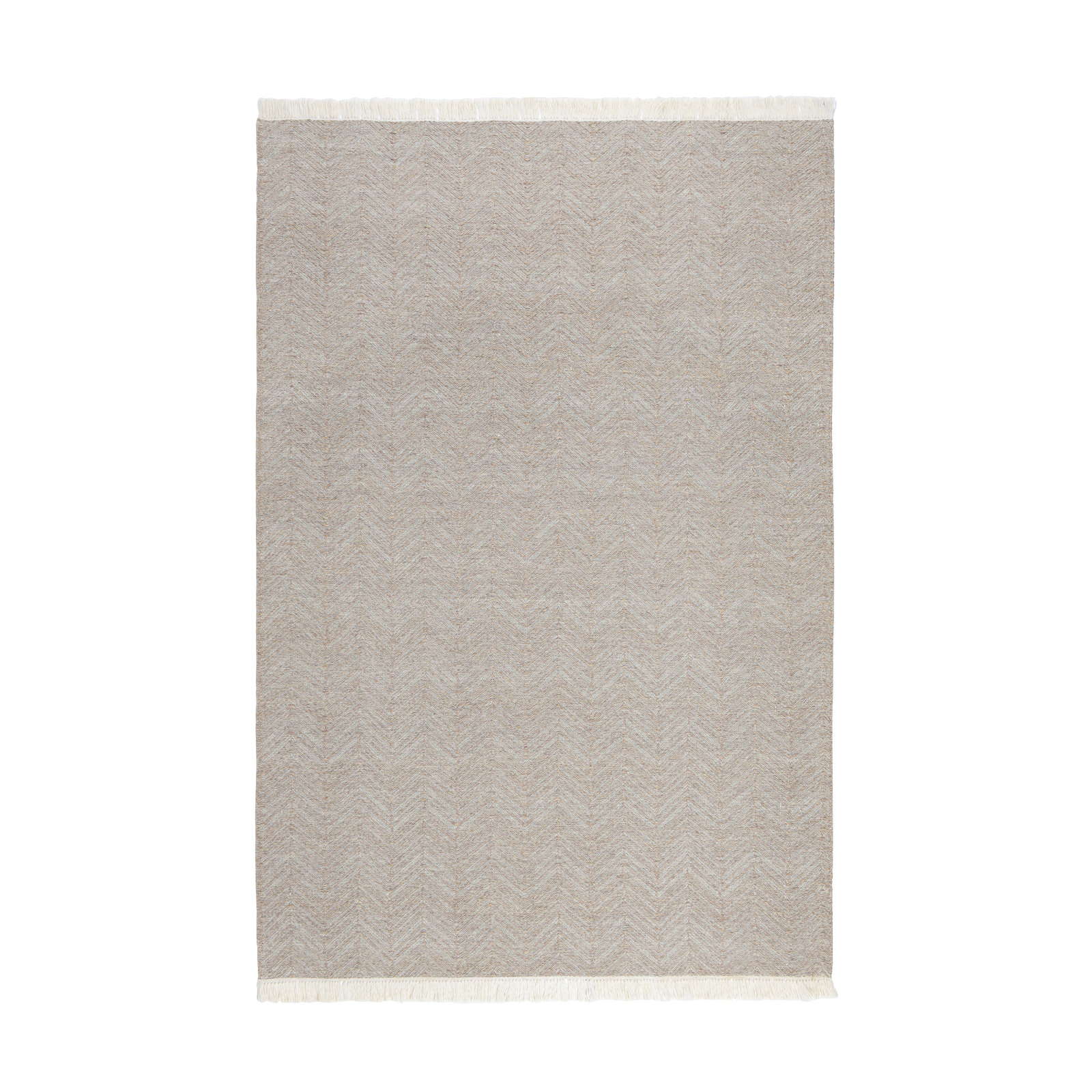 Gray Hand-Woven Chevron Rug, Rectangle 2' x 3'