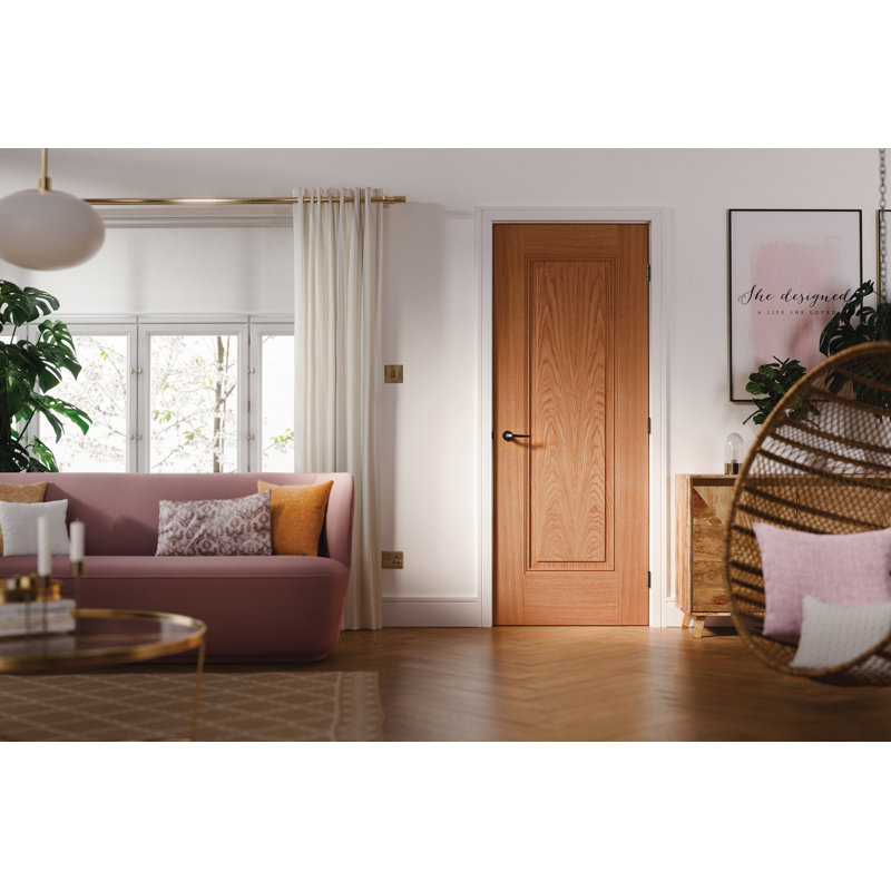 Eindhoven Prefinished Oak Internal Fire Door, 198.1cm H x 83.8cm W x 4.4cm D