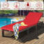 Chaise longue rembourrée réglable en rotin Dizzie-1728108773