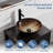 16.3" Stained Glass Bathroom Vessel Sink VS110BK