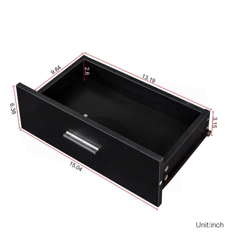 Modern And Stylish Hair Dressing Desk With Ample Storage And Functional Design, Black