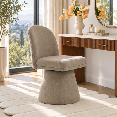 Chaise de coiffeuse rembourrée pivotante à 360°