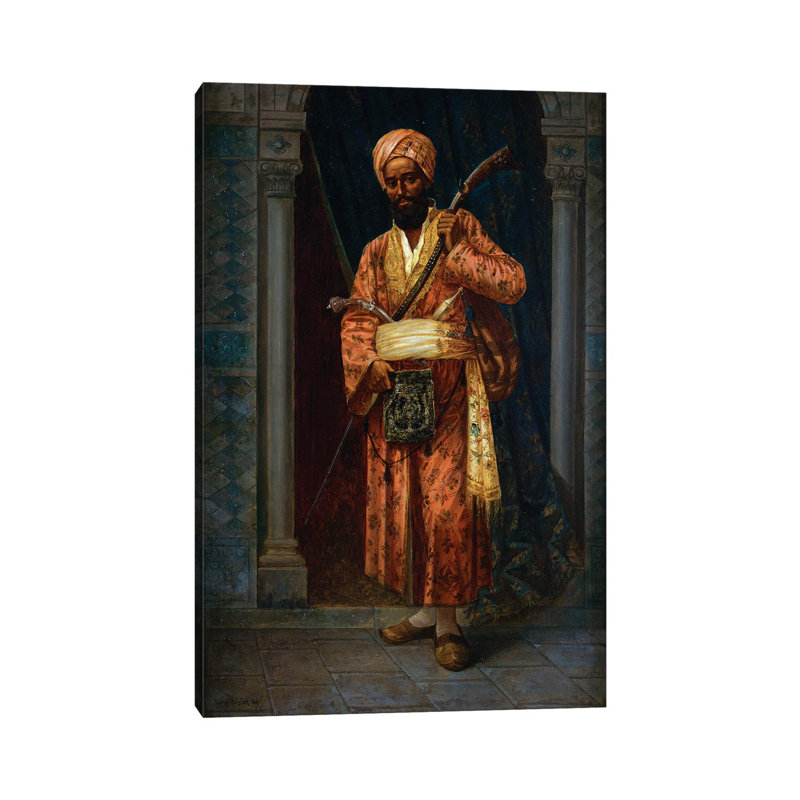 The Arab Guard by Ludwig Deutsch - Wrapped Canvas Print