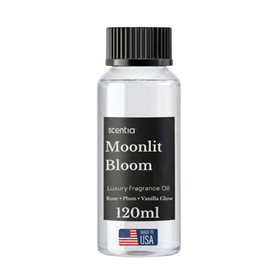 Moonlit Bloom Diffuser Oil | Romantic Essential Aromatherapy Oil For Love And Date Night | Valentine Collection Oil With Rose Petal, Vanilla, Amber & Woods | 120Ml | 4.06 Fl Oz
