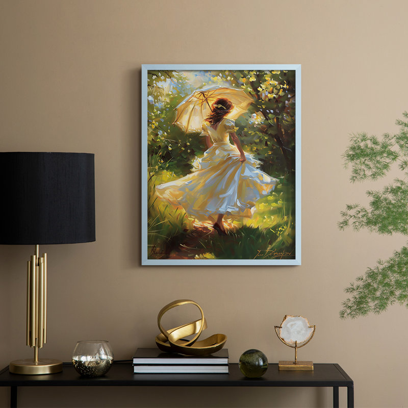 «WOMEN Series DCCDVII», reproduction d'art encadrée - bois massif, H 11 po x l 9 po, Bleu
