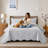 Floral Embossed Quilted Bedspread Set, Oversized and Lightweight Bedding Set with Pillow Shams-124091356-124091362