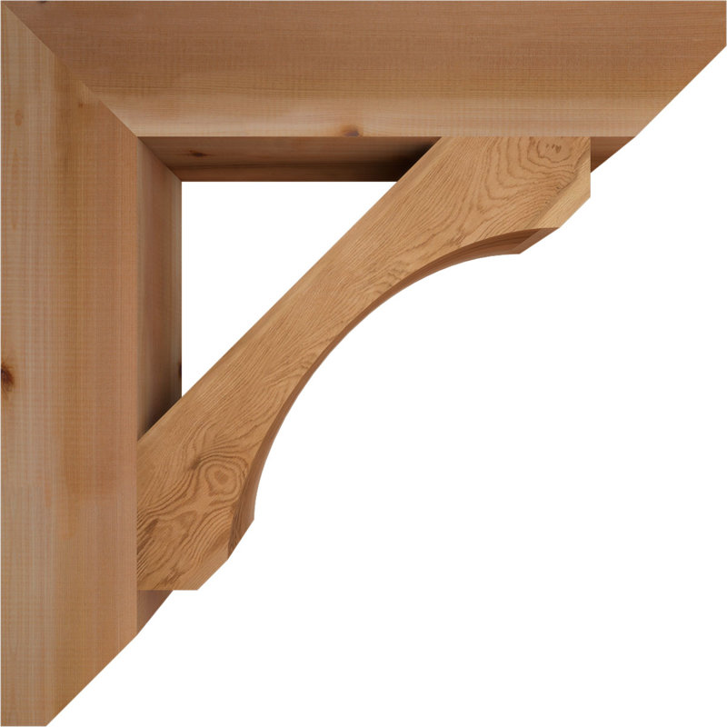 Support en bois / corbeau, H 32 po x l 5,5 po x P 32 po, Cèdre rouge de l'Ouest (lisse)