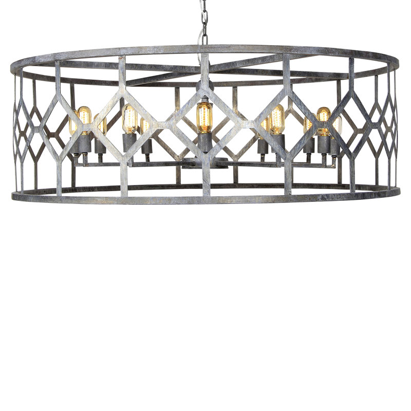 Lustre tambour 10 lumières Diamond