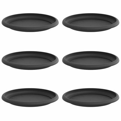 Round Flower Tray 6 Pcs Plastic