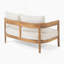 Ensemble de causeuse + table basse pour le salon - Canapé en bois de teck avec un design moderne, un style compact pour le salon, un appartement et de petits espaces
