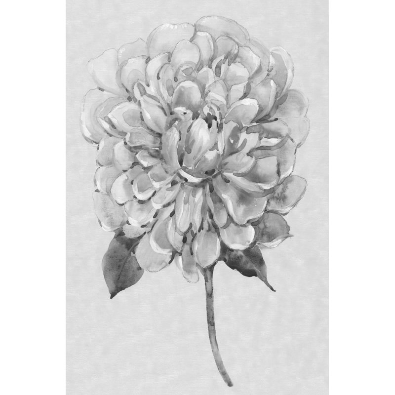 Silvertone Floral I by Tim Otoole - Painting, Wrapped Canvas, 76cm H x 51cm W