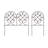 Scrollwork Wrought Iron Edging with Ground Stakes and Gunmetal Finish