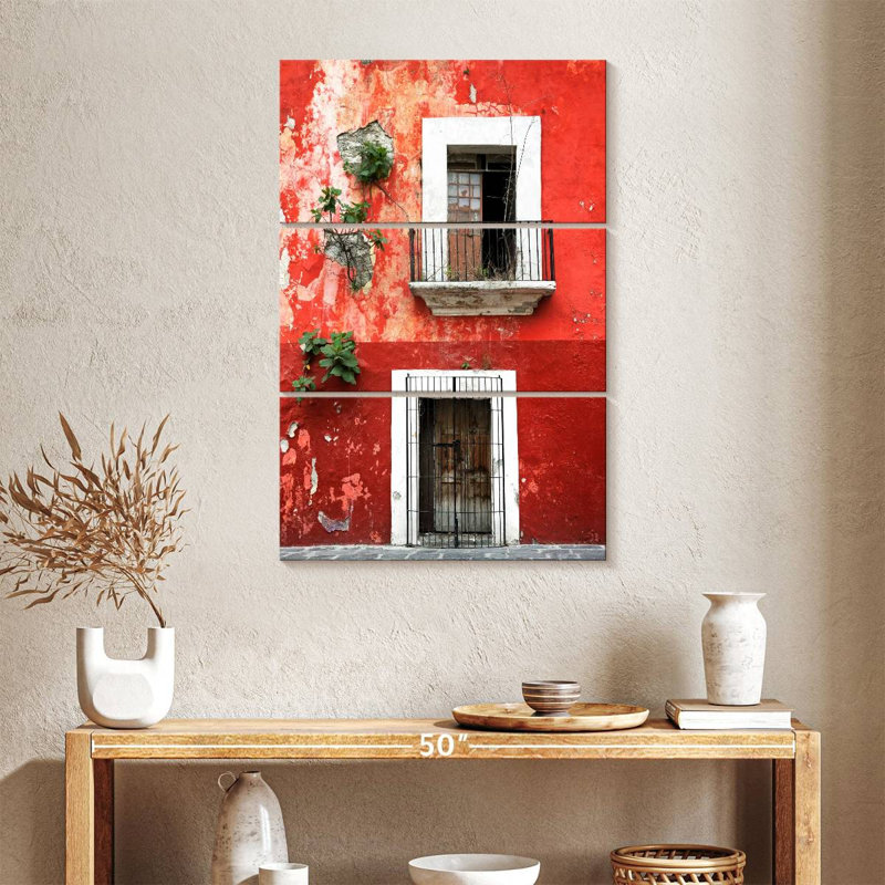 Lilie Red Facade, 38" H x 24" W