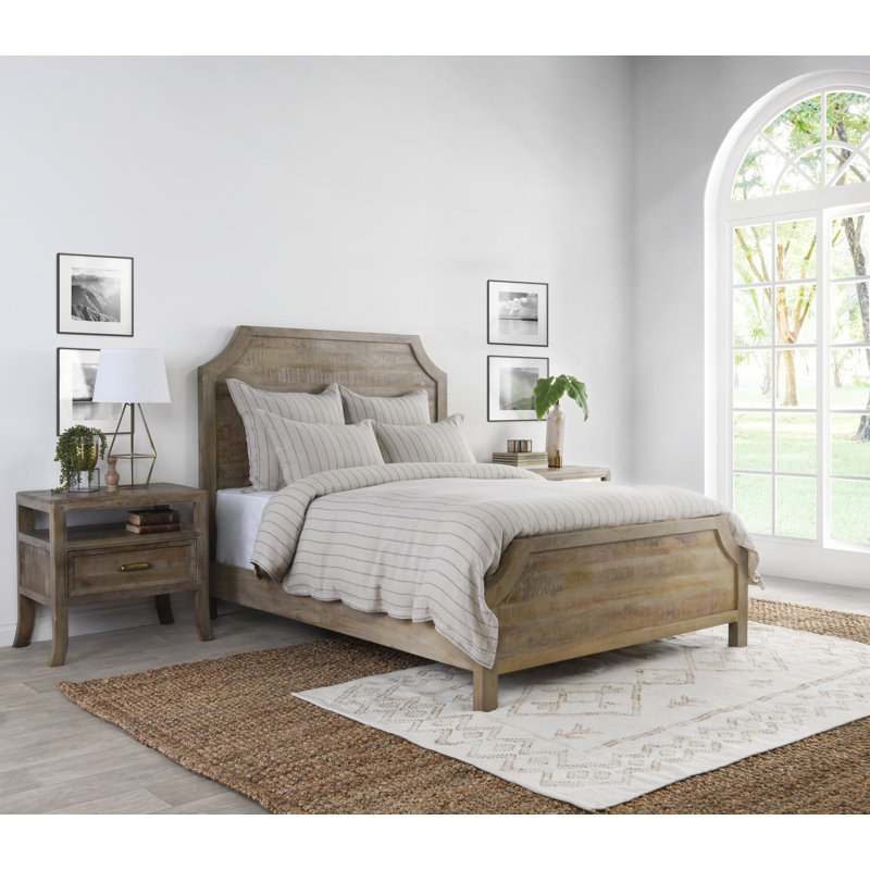 Eberly Striped Linen Duvet Cover, Queen Duvet Cover, Ivory