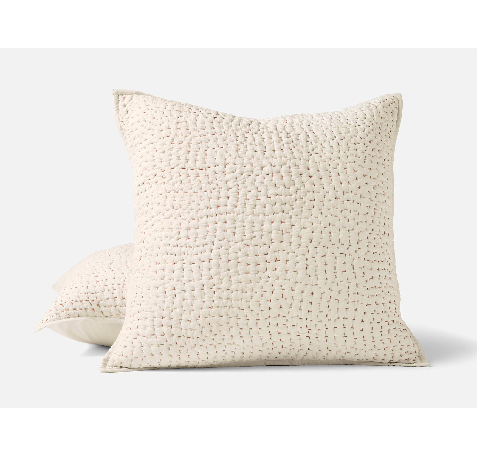 Pebbled Organic Cotton Shams, Undyed