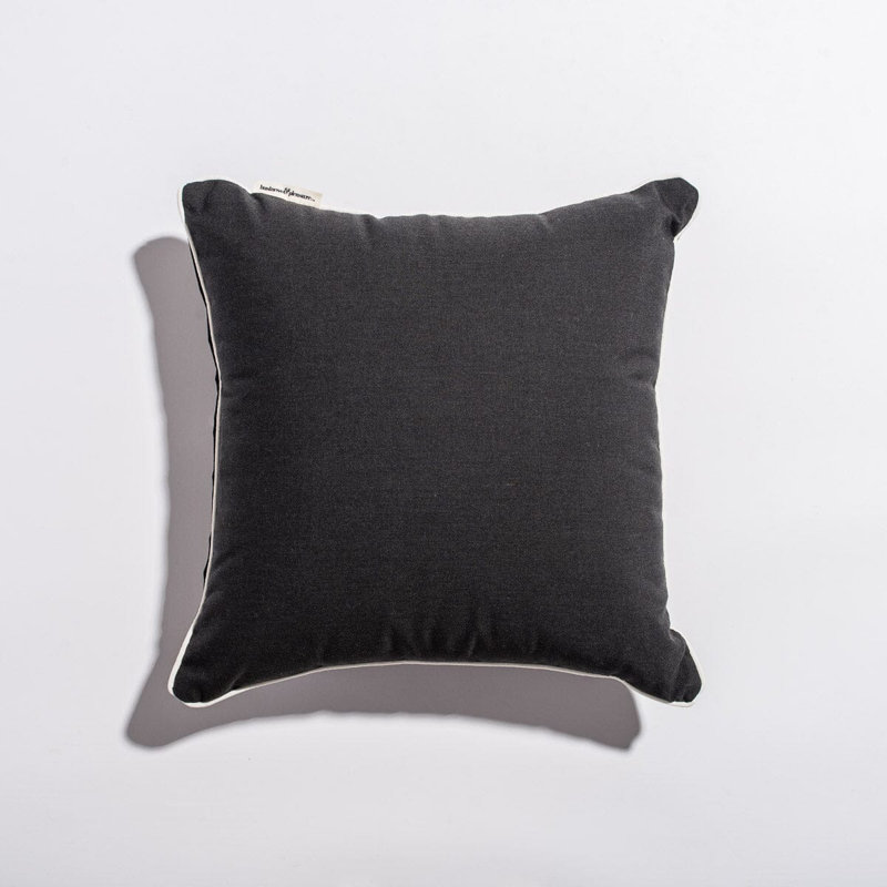 Indoor/Outdoor Pillow Cover & Insert, Square 18", Black/White